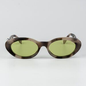 Fendi FF DIAMONDS Men Sunglasses Oval Havana Green FE40140U 01A NEW AUTHENTIC